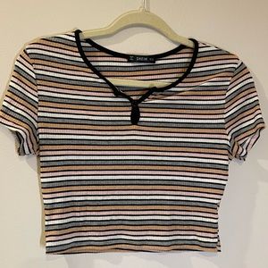 Shein multicolor striped shirt